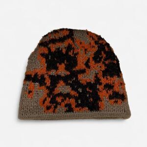 Online Ceramics Orange and Black Beanie